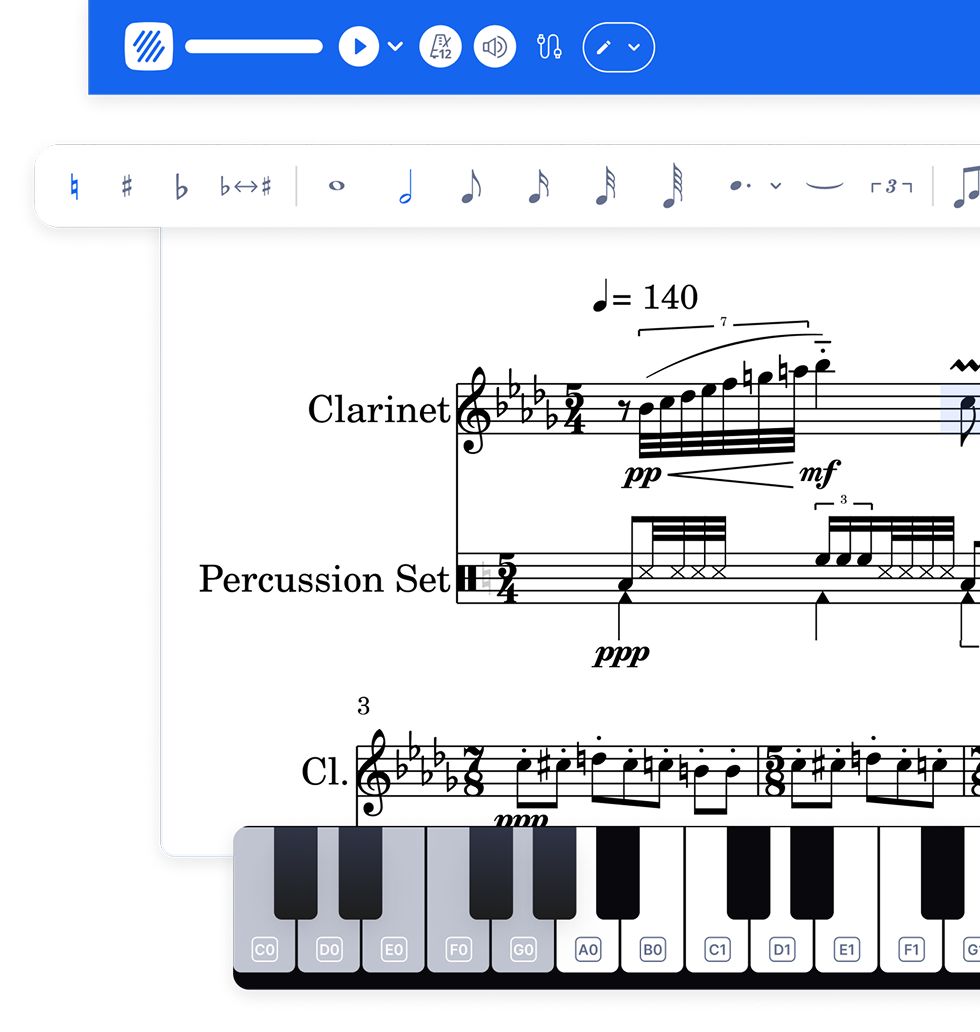 What you can do with imported sheet music